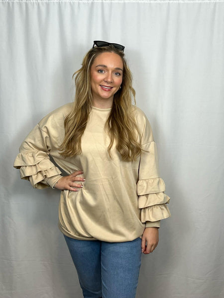 ‘Natasha’ Frill Sleeve Jumper