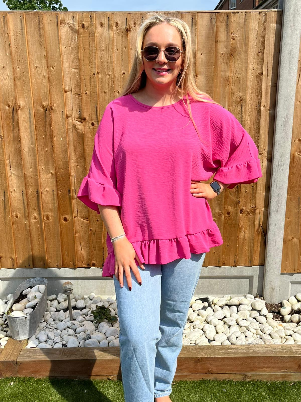 ‘Janet’ Frill Hem Top