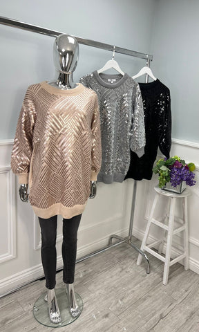 ‘Ella’ Sequin Knitted Jumper