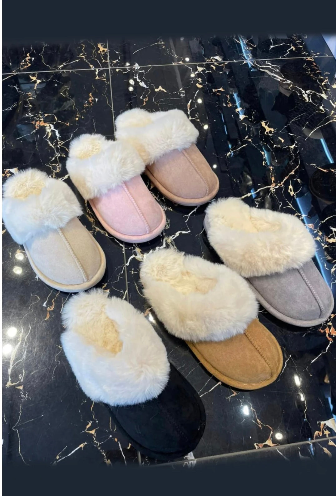 'Maya' Faux Fur Lined Slippers