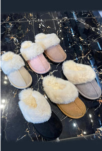 'Maya' Faux Fur Lined Slippers