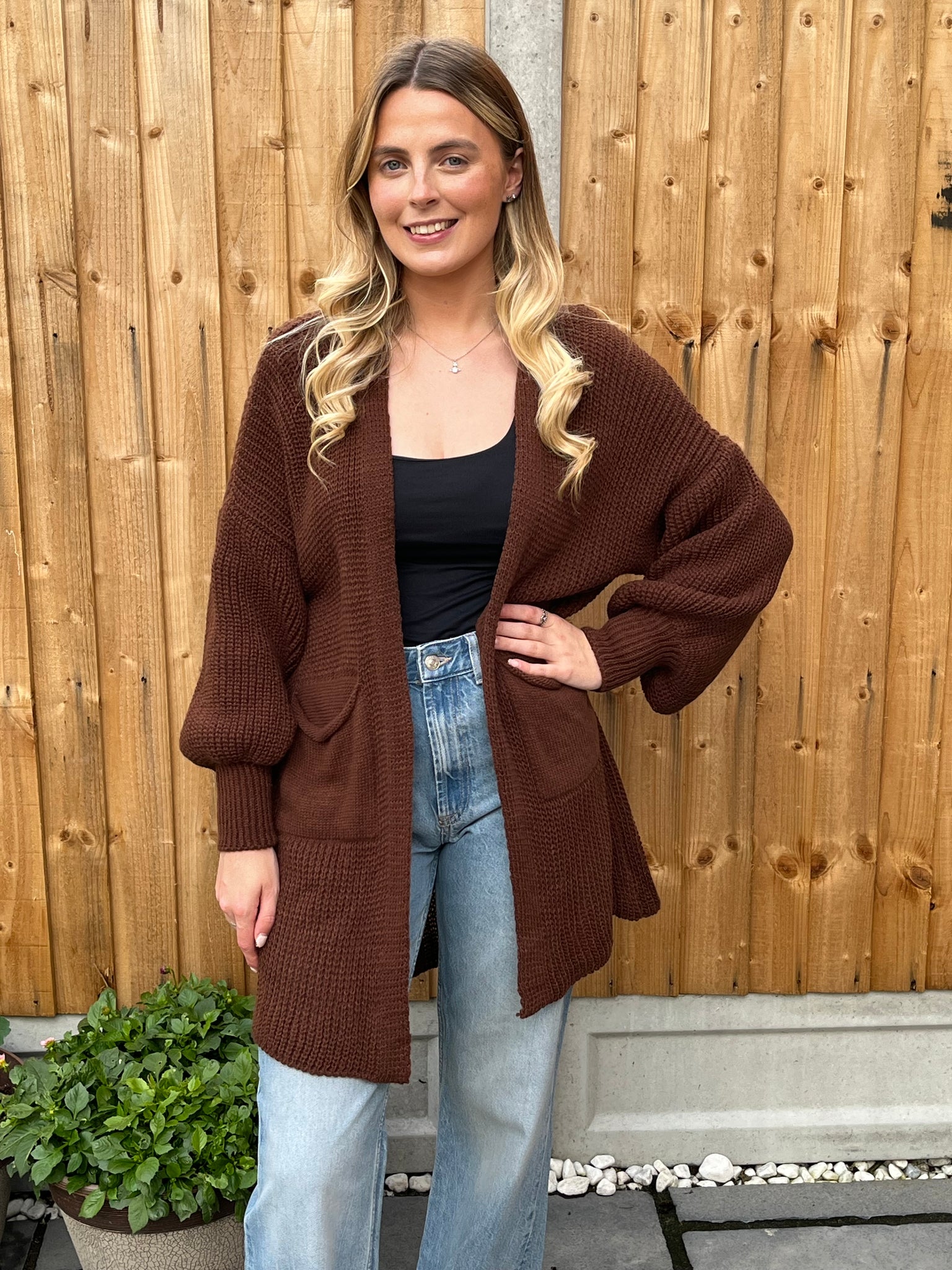 ‘Laura’ Balloon Sleeve Cardigan