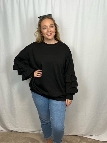 ‘Natasha’ Frill Sleeve Jumper