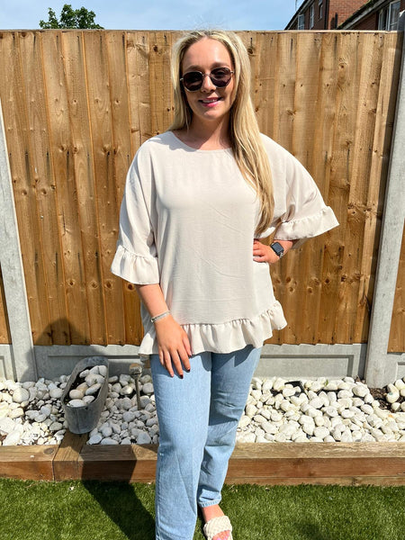 ‘Janet’ Frill Hem Top