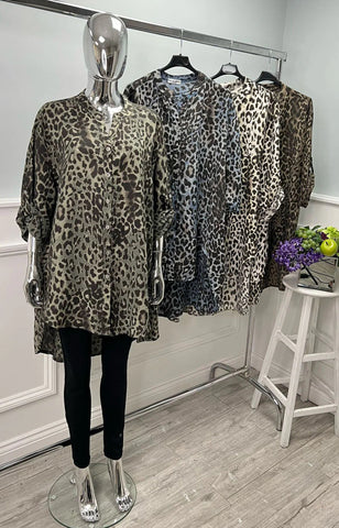 ‘Sally’ Leopard Print Shirt