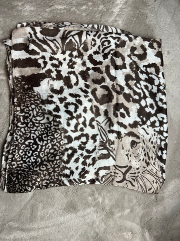 Mixed Leopard Print Scarf