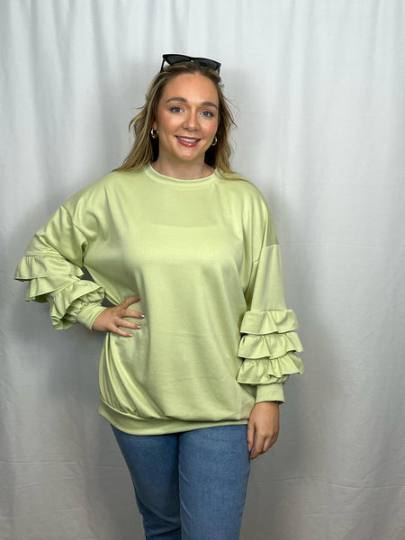 ‘Natasha’ Frill Sleeve Jumper